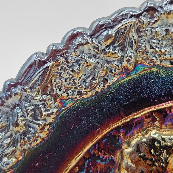 Vintage Fenton Carnival Glass Mother's Day Plate 1974 - Picture 4 of 6